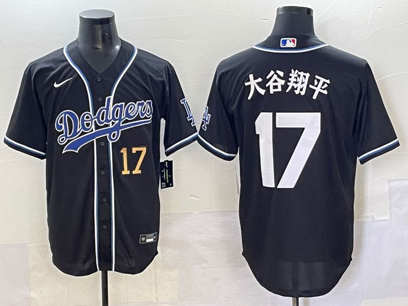 Men 2025 Los Angeles Dodgers #17 Ohtani Black Three generations Fashion Nike MLB Jersey style 7041->los angeles dodgers->MLB Jersey